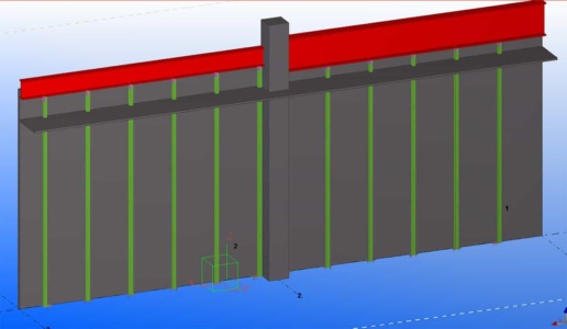Technical drawing of the structual steelwork carries out by Middleton Structures